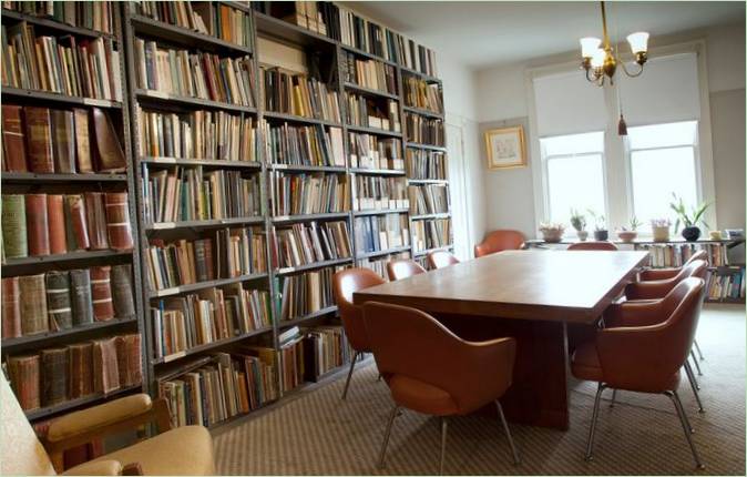 Bibliotekets indre i Haas-Lilienthal-huset