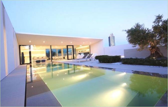 Jesolo Lido Pool Villa design af terrassen