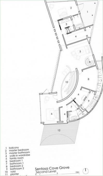 Plan for Cove Grove Sentosa palæ af Aamer Architects