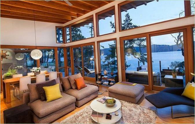 Saturna Island Retreat - Indretning af stue