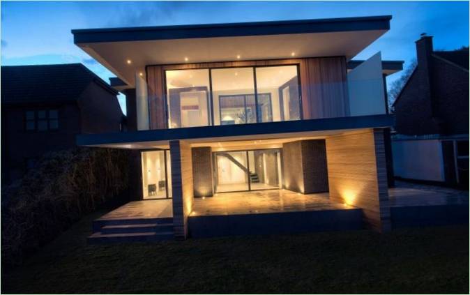 Natbelysning i 4 Views-huset i Storbritannien
