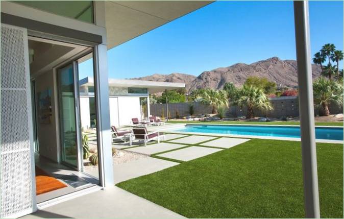Palm Springs familie hjem patio design
