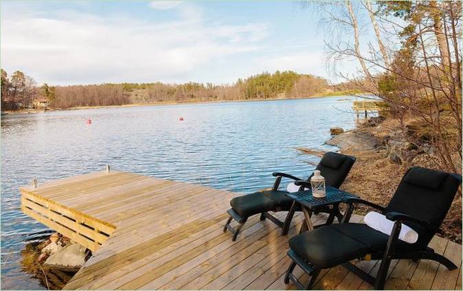 Loungeområde på stranden