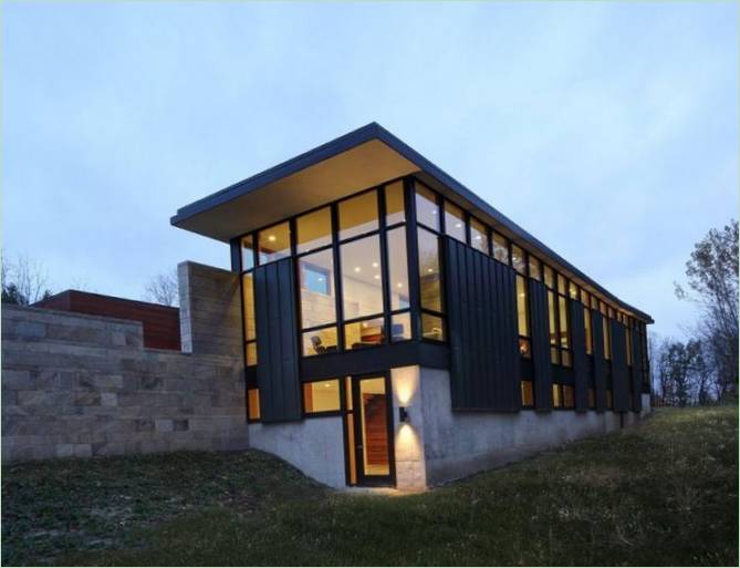 Indretning af Fieldstone House, Wisconsin, USA