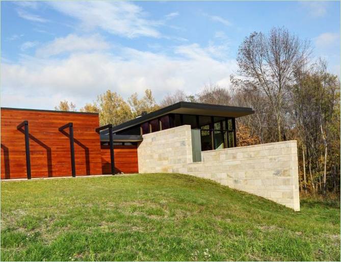 Indretning af Fieldstone House i Wisconsin, USA