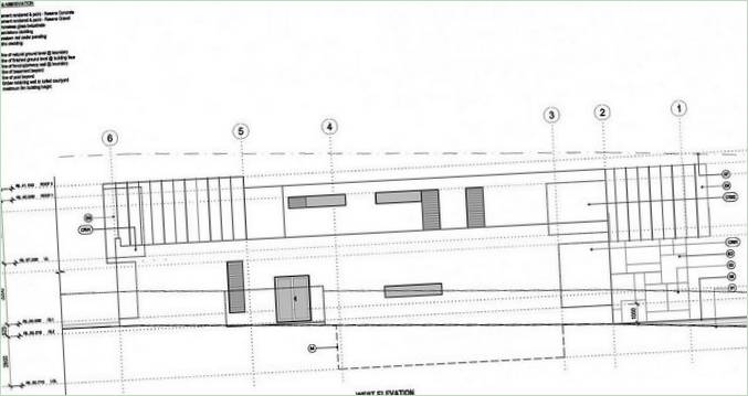 Situationsplan af den vestlige side af Box House i Strathfield