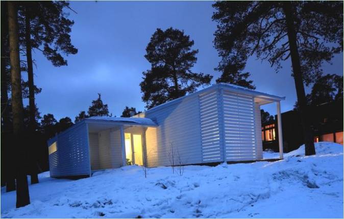 Designet af et moderne skovhus i Finland