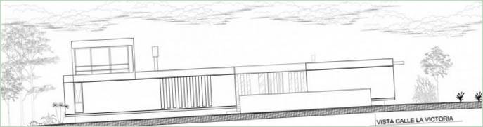 Villaen er bygget af monolitiske betonblokke