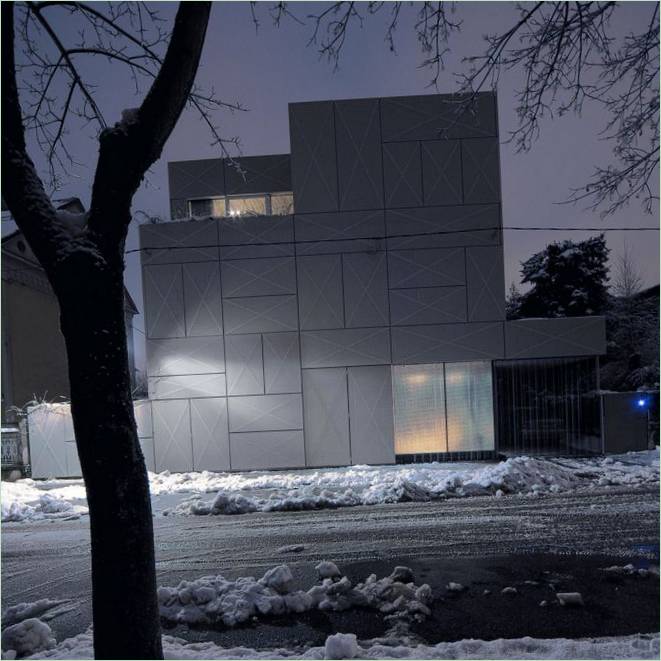Det udvendige af Villa Criss-Cross Envelope i Slovenien