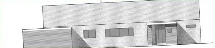 Facadeplan af Harbour Heights-residensen, Inverness, Canada
