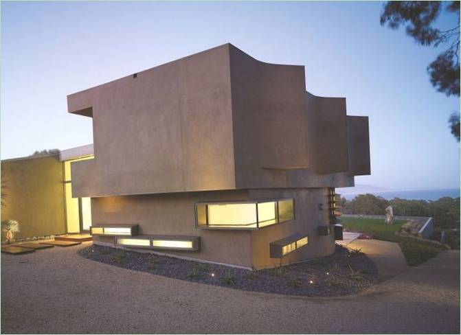 Facaden på Point Dume-residensen i Malibu