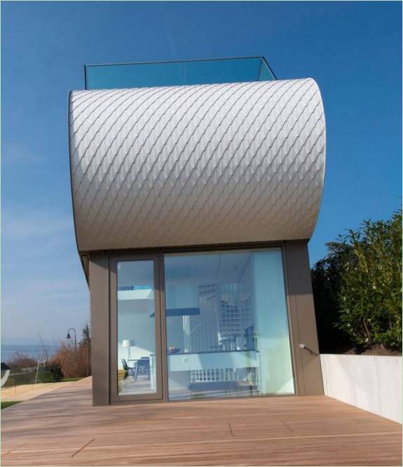 Design af et moderne hus - Side view