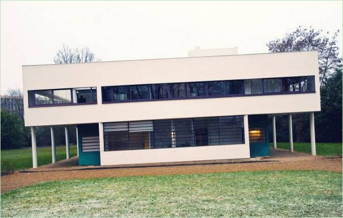 Villa Savoye's ydre i udkanten af Paris