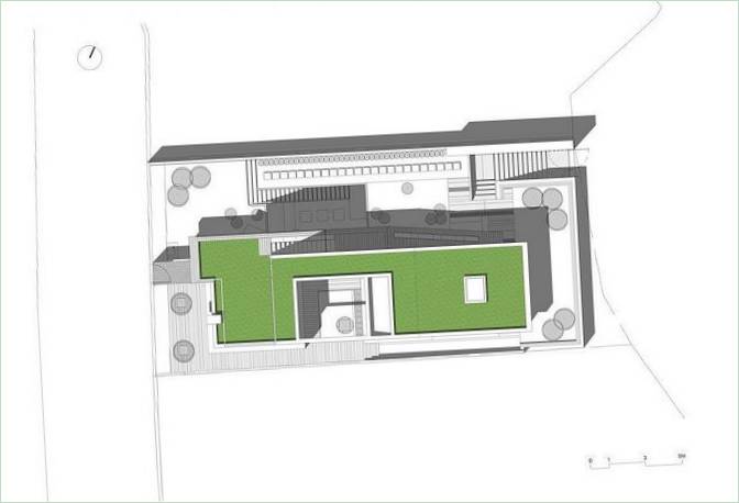 Originalt design af et hus i tre etager i Seoul af bang by min