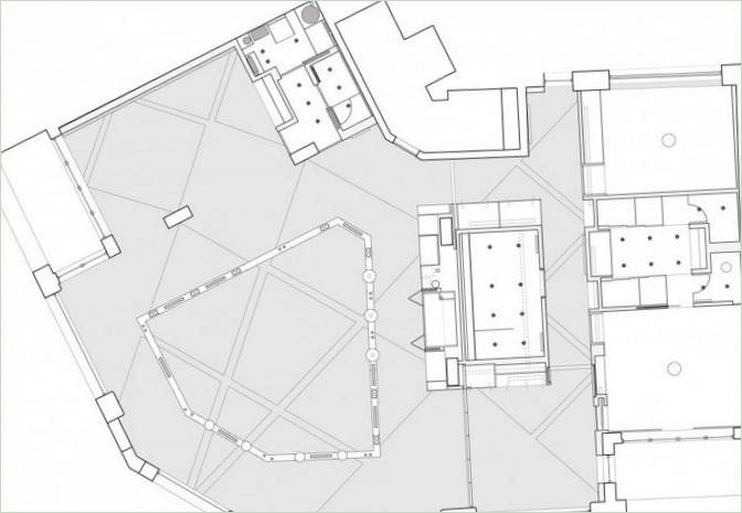 Detaljeret grundplan af Clerkenwell Loft lejligheder i London