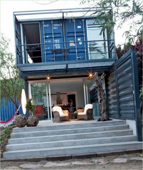 Container hus terrasse