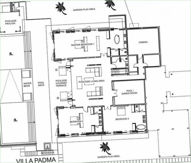 Villa Padma blueprint