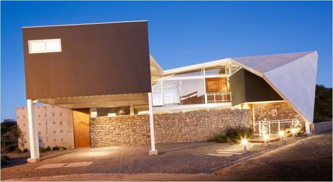 Udvendigt design af den private villa Casa Piscucha