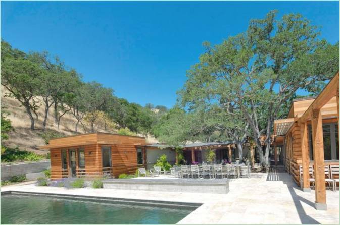 East Bay House Ranch poolterrasse i Californien