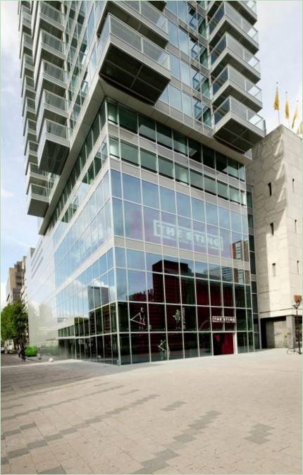 B-tårnet af glas til beboelse i Rotterdam, Holland