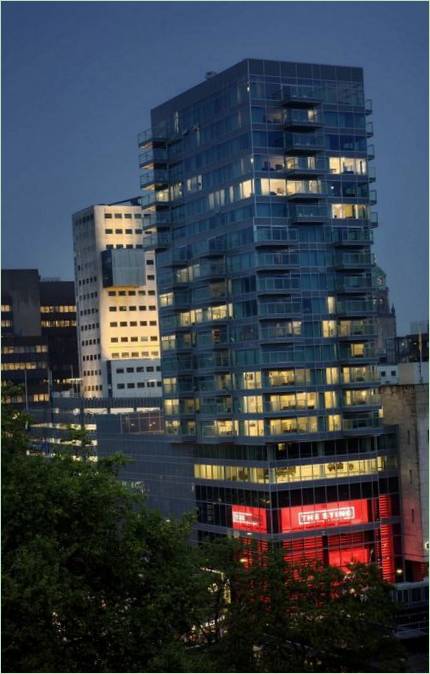 B-tårnet af glas til beboelse i Rotterdam, Nederlandene