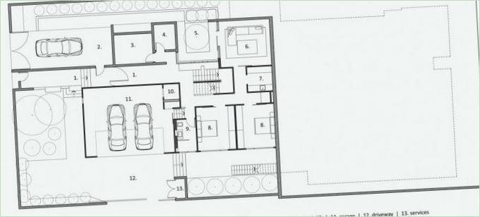 US luksuslandhus i stueetagen plan