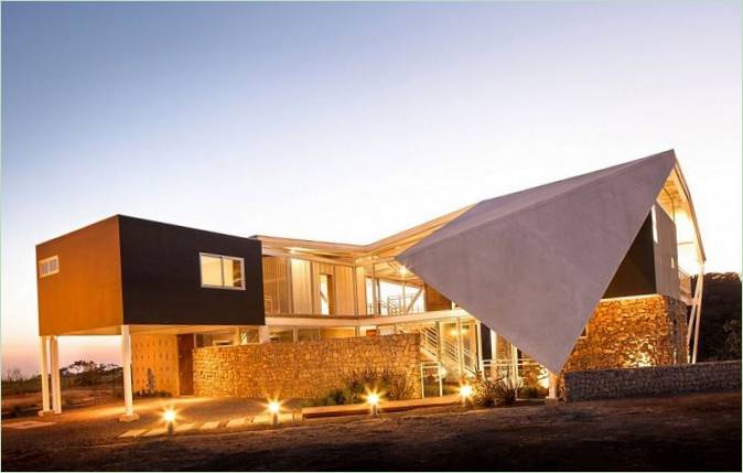 Udvendigt design af den private villa Casa Piscucha