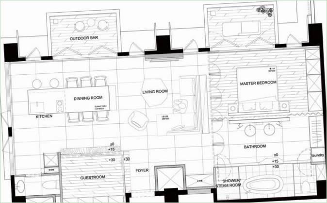 Interiør af et hus af J. C. Arkitektur