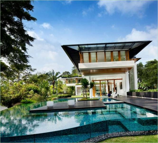 Design af poolhus på Dalvey Road i Singapore