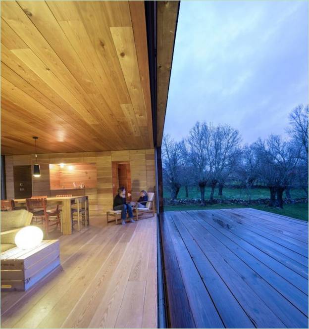 Træterrasse af et hus