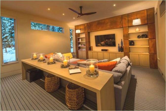 Indretning af stuen på Martis Camp Residence Lot 189