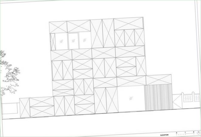Grundplaner for Criss-Cross Envelope villa i Slovenien
