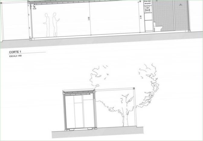 En grundplan for Nomad Mini Hotel