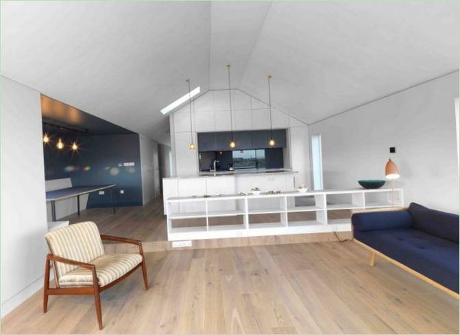 Stue i det moderne landhus Pobble House