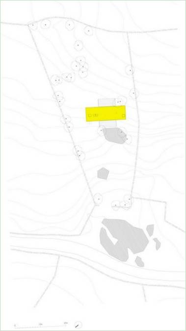 Træ land hus grundplan