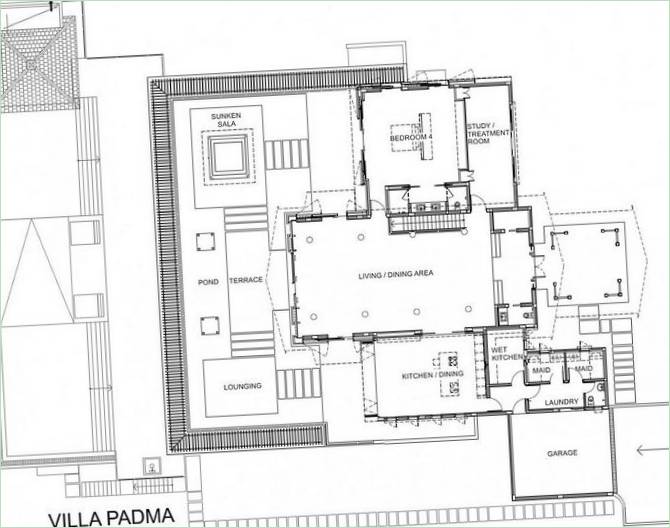 Villa Padma blueprint