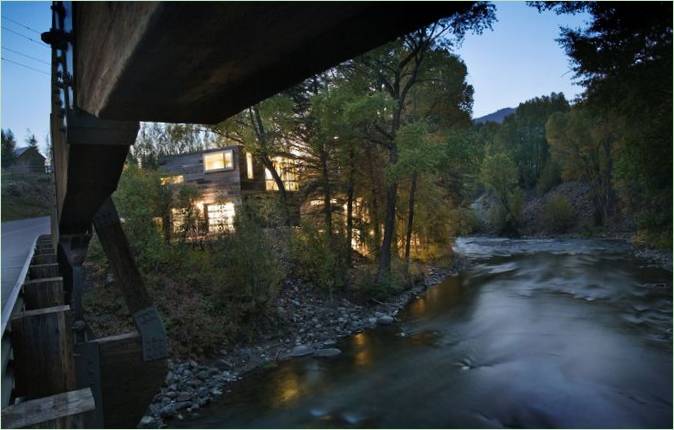 Interiør i Piampianos bolig af Studio B Architects, Woody Creek, Colorado, USA