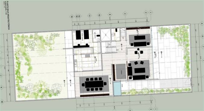Et smukt to-etagers hus i beton og glas