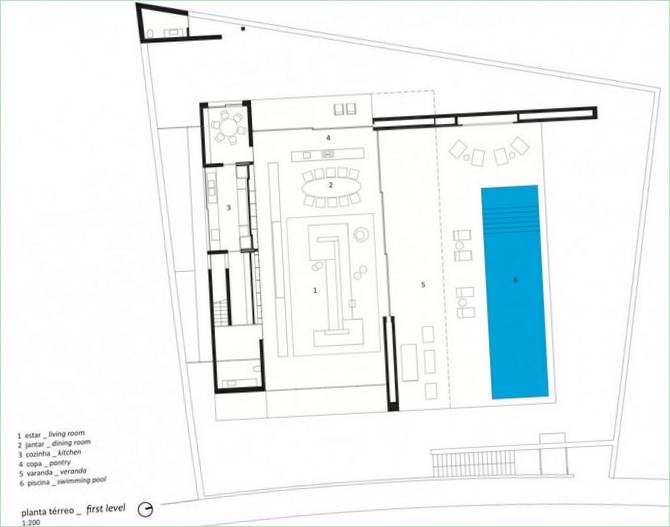 Private Residence Ipês House blueprint