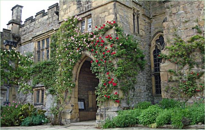 Haven på middelalderlige Haddon Hall