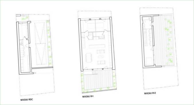 Hus layout med usædvanligt design