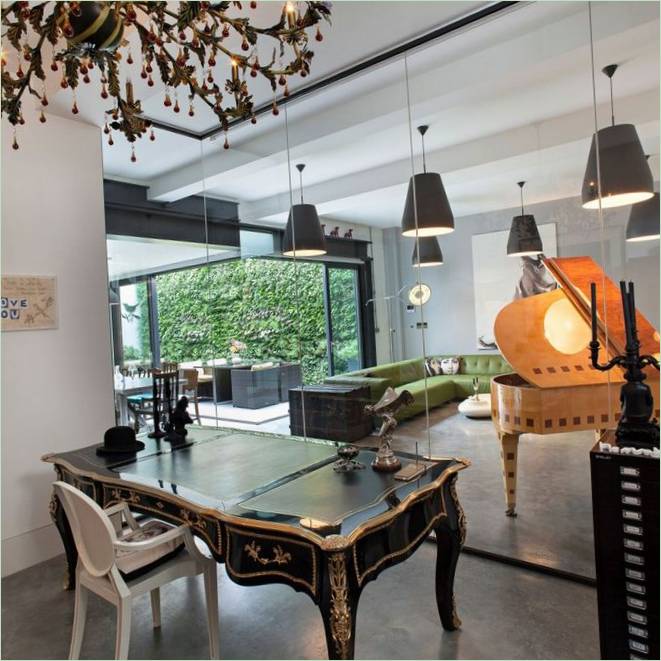 Indretning af arbejdsrum i Calvin Street Home i London