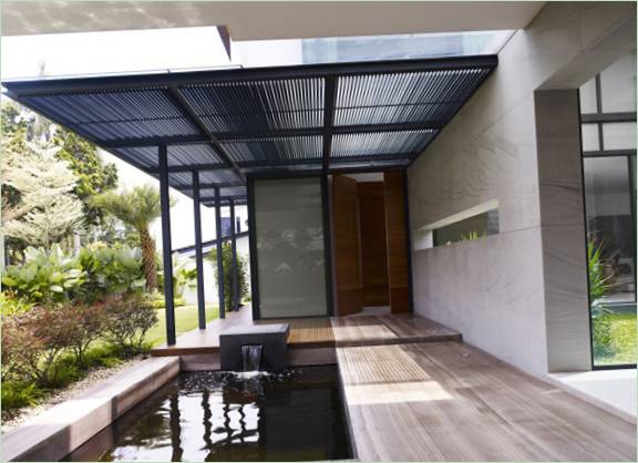 Den overdækkede terrasse i Berrima House