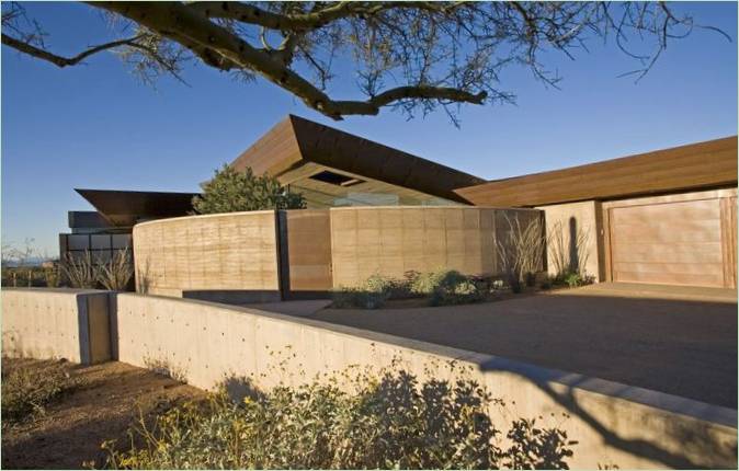 Facaden af Desert Wing House-residensen