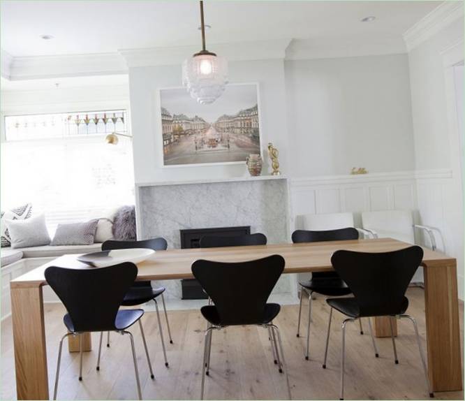 Indretning af en moderne spisestue