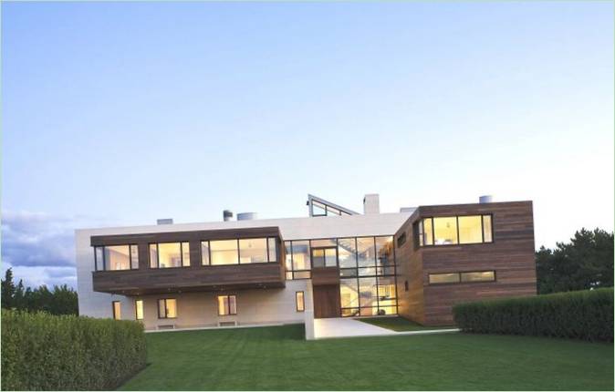 Det udvendige af et strandhus