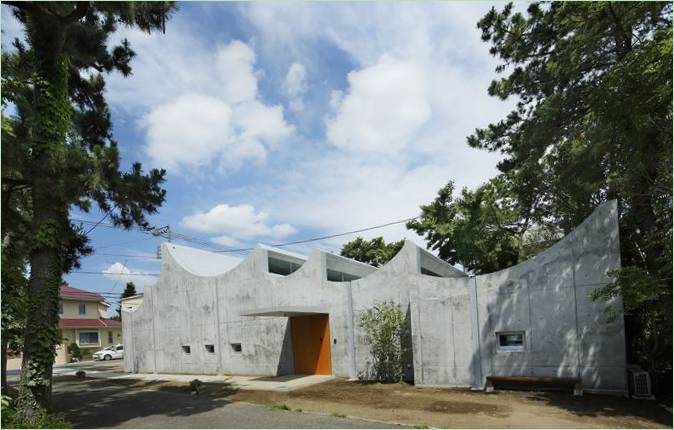 Betonkonstruktionen af Shonan Christ Church