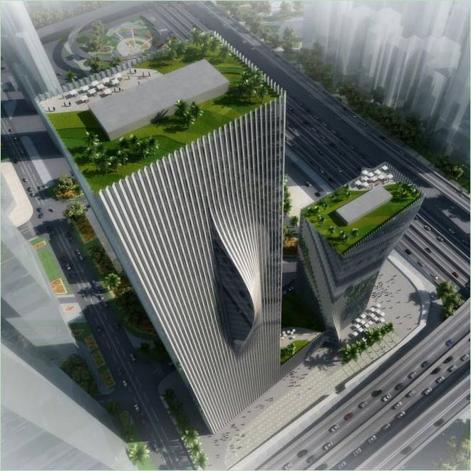 Projekter af Bjarke Ingels, en ung arkitekt fra Danmark, Shenzhen-bygningen. Foto 1 Projekter af Bjarke Ingels, en ung arkitekt fra Danmark - Shenzhen bygning. Foto 1