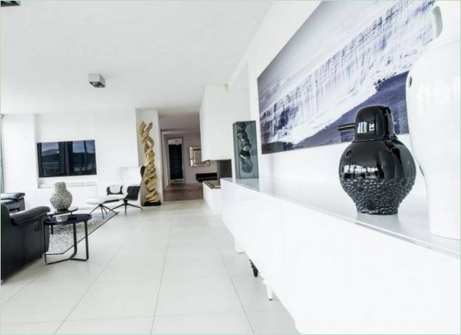 Skulptur i stuen interiør