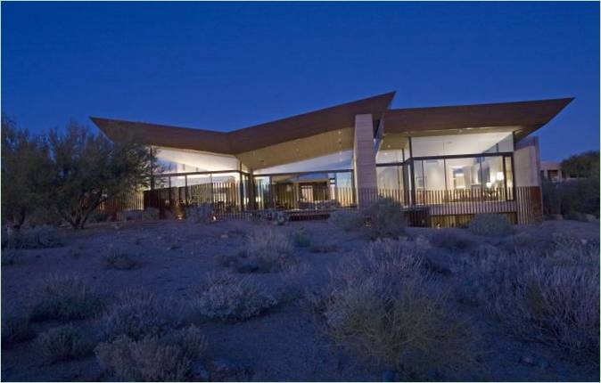 Facaden af Desert Wing House